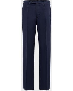 Incotex Super 150S Wool Dress Pants - Blue