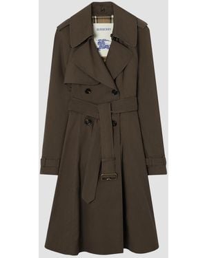 Burberry Pembury Belted A-Line Trench Coat - Brown