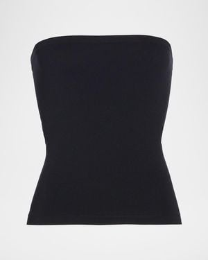 Wolford Fatal Matte Velvet Knit Tube Top - Blue