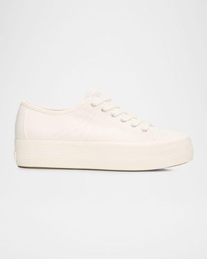 Veronica Beard Truett Platform Canvas Sneakers - Natural