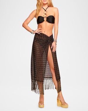 Ramy Brook Gaia Crochet-Knit Midi Skirt - Multicolor