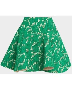 AKNVAS Kalle Guipure Lace Circle Skirt - Green