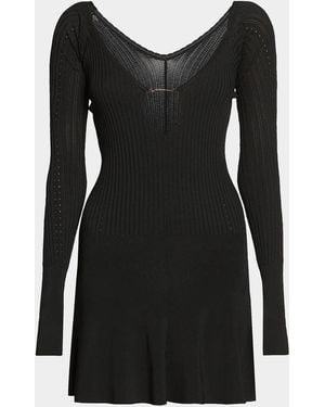 Jacquemus Pralu Logo Hardware Minidress - Black
