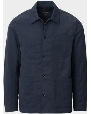 Rag & Bone Apos;S Evan Nylon Patch-Pocket Shirt Jacket - Blue