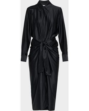 A.L.C. Mila Silk Shirtdress - Black