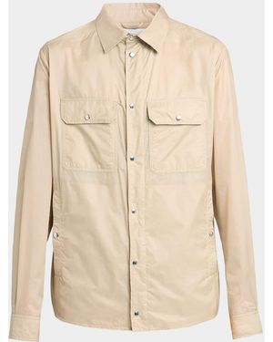 Moncler Apos;S Nylon Snap-Front Shirt Jacket - Natural