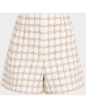 Veronica Beard Jazmin Tweed Shorts - Natural