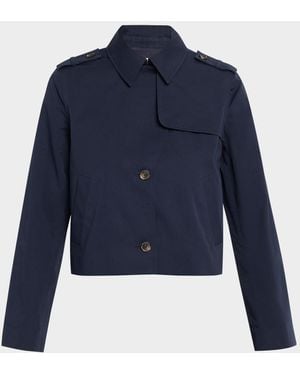 FRAME Short Trench Jacket - Blue