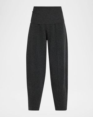 Zimmermann Valiant Knit Barrel-Leg Pants - Black