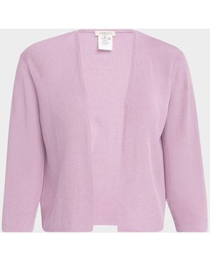 Lafayette 148 New York Cropped Open-Front Cardigan - Pink