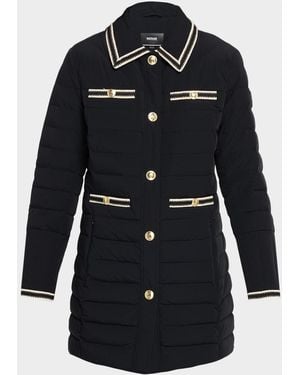 Mackage Precious Crochet-Trim Down Jacket - Black