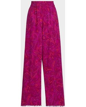 Cinq À Sept Ibbie Paisley Bloom Pants - Pink