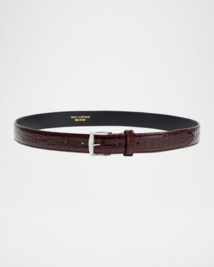 Nili Lotan Sloane Lizard-Embossed Leather Belt - Multicolor