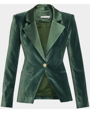 Alice + Olivia Sable Fitted Blazer - Green