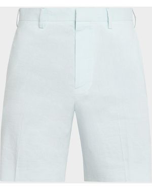 Theory Apos;S Organic Linen Classic Fit Shorts - White