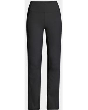 BLANC NOIR Directional Rib Bootcut Pants - Black