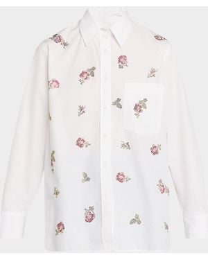 Libertine Florecita Embellished Artisan Shirt - White