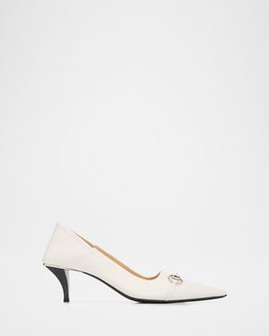 Gucci 55Mm Neo Leather Pumps - White