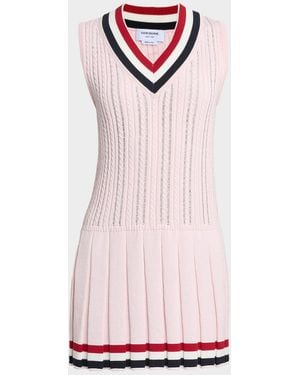 Thom Browne Baby Ladder Cable Dress - Pink