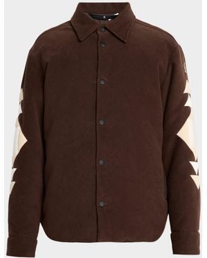 Moncler Valley Giubbutto Down Shirt Jacket - Brown