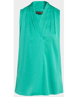 Kobi Halperin Mila Silk-Stretch Sleeveless Top - Green