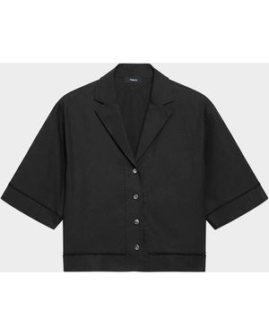 Theory Short-Sleeve Boxy Shirt - Black