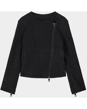 Emporio Armani Quilted Blouson Jacket - Black