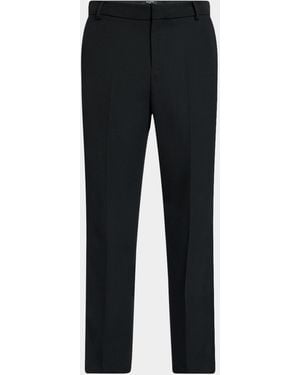 Balmain Straight-Fit Tailored Satin-Trim Pants - Black