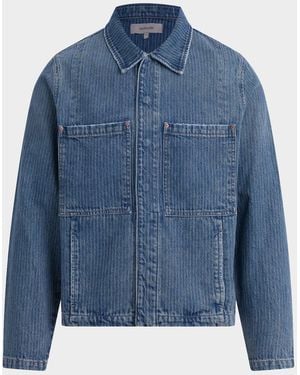 Hudson Jeans Apos;S Stripe Denim Work Jacket - Blue