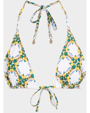 MILLY Lemon Tile Bikini Top - Multicolor
