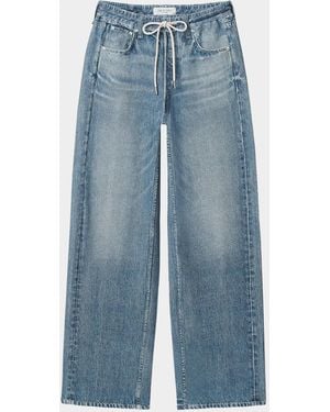Rag & Bone Rb Miramar Terry Drawstring Wide-Leg Jeans - Blue