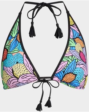 Johnny Was X Ashley Percival Zephra Halter Bikini Top - Blue