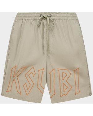 Ksubi Apos;S Stay Up Life Drawstring Shorts - Natural