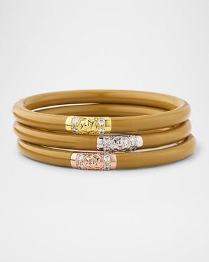 BuDhaGirl Sand Three Kings All Weather Bangle Bracelets, Set Of 3 - Metallic