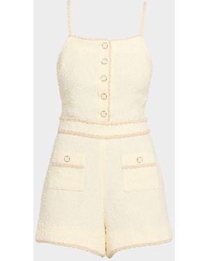 Jonathan Simkhai Ginny Boucle Romper - Natural