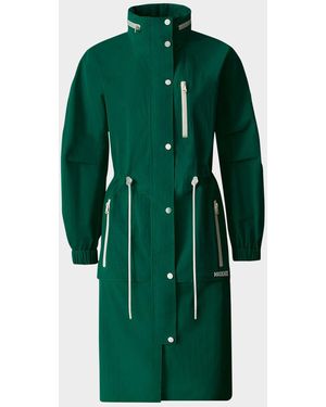 Mackage Makayla Knee-Length Lightweight Rain Jacket - Green