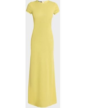 Jacquemus Solid Knitted Maxi Dress - Yellow