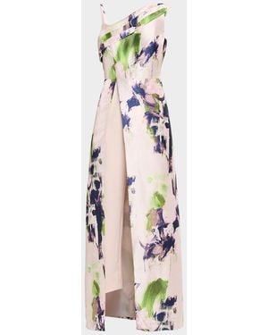 Kay Unger Whitely Floral Organza Walk Thru Jumpsuit