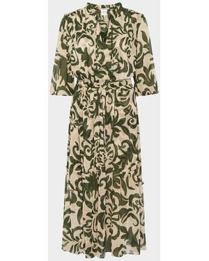 MISA Los Angles Olivia Midi Dress - Metallic