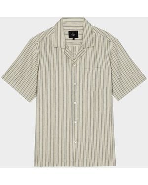 Rails Apos;S Ely Striped Linen-Cotton Camp Shirt - Natural