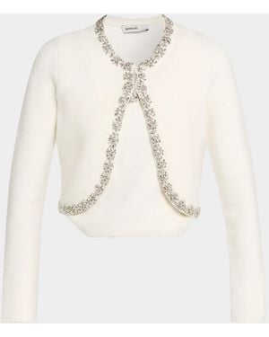 Jonathan Simkhai Mika Embellished Cropped Jacket - Natural