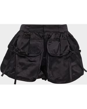 Sea Loraine Satin Bubble Skirt - Black