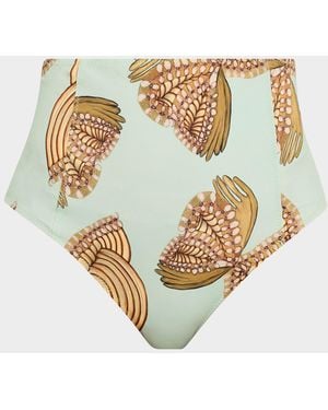 Ulla Johnson Zahara High-Waist Bikini Bottoms - White