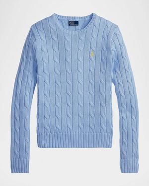 Polo Ralph Lauren Cable-Knit Pima Cotton Sweater - Blue