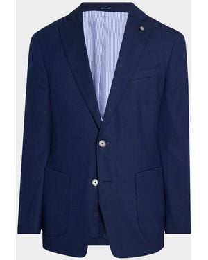 Peter Millar Apos;S Excursionist Wool-Silk Blazer - Blue