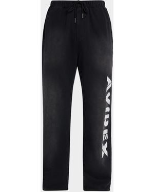 Avirex Apos;S Distress Icon Fleece Drawstring Pants - Blue