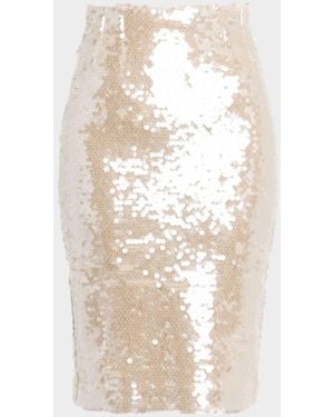 LAQUAN SMITH Sequined Pencil Skirt - White