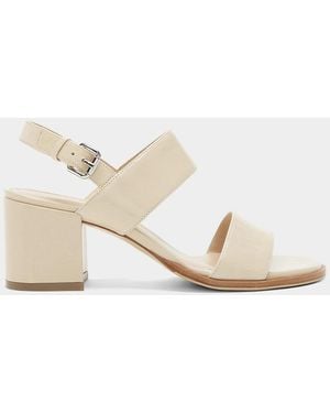 La Canadienne 60Mm Flemming Leather Block-Heel Sandals - Metallic