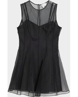 MILLY Ophelia Organza Mini Dress - Black