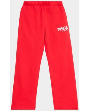 Purple Apos;S Heavyweight Fleece Track Pants - Red